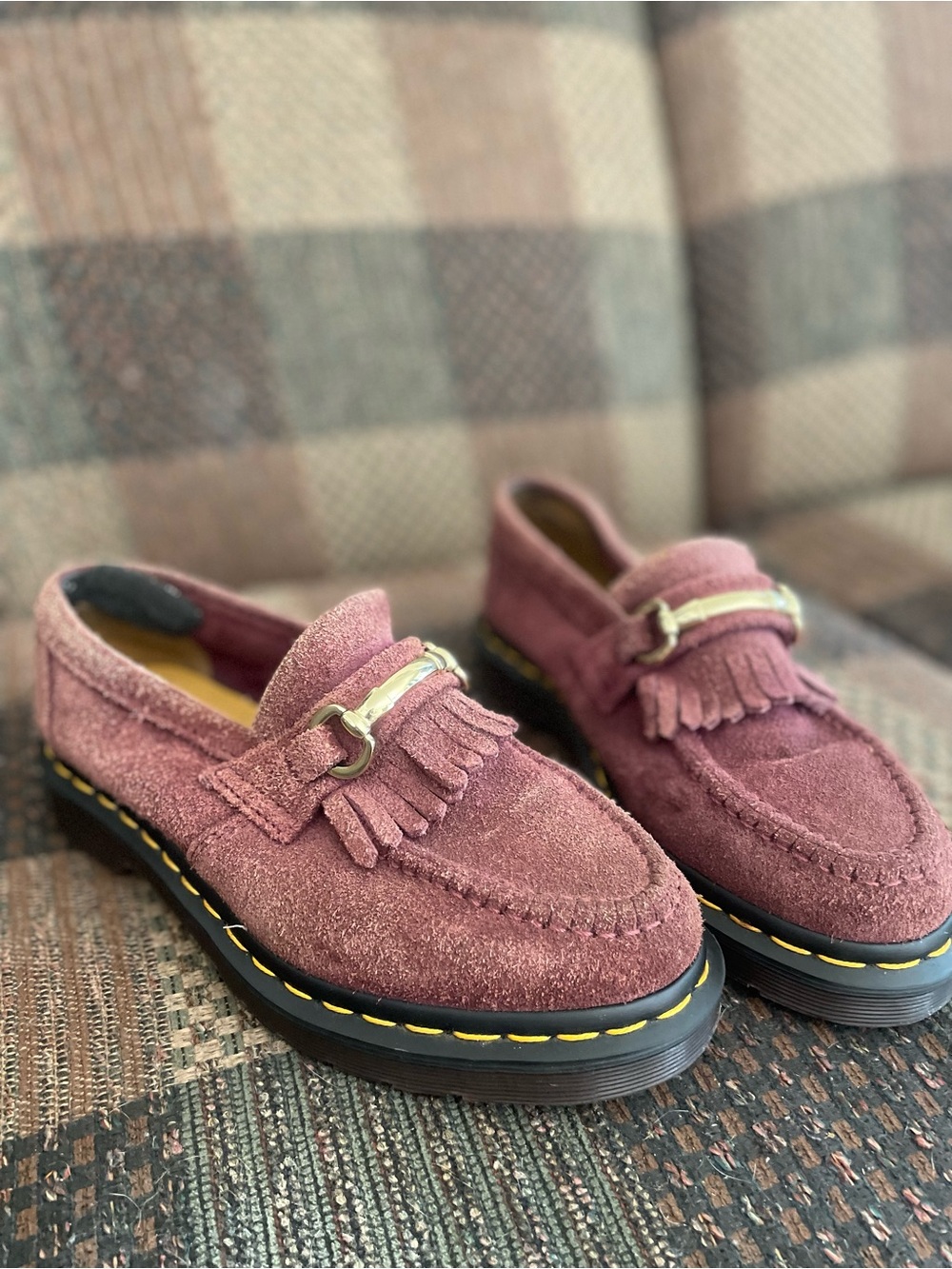 Dr. Martens AirWair Suede Loafers in Plum